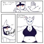  anthro big_breasts blush breasts canine clothing duo english_text female hi_res horn lucario male mammal nidoqueen nintendo nukenugget pok&eacute;mon red_eyes text video_games 
