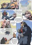  big_muscles blush canine comic feline gammachaos male male/male mammal muscular piercing punch size_difference small_dom_big_sub tiger violence wolf 