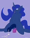  2016 anal anal_penetration animal_genitalia animal_penis balls crossgender cum dildo equine equine_penis erection friendship_is_magic horn male mammal masturbation my_little_pony penetration penis princess_luna_(mlp) saurian_(artist) sex_toy unicorn 