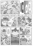  big_muscles comic feline gammachaos male male/male mammal muscular size_difference sleeping small_dom_big_sub tiger 