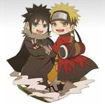  2boys black_hair blonde_hair male menma_(naruto) multiple_boys naruto naruto:_road_to_ninja uzumaki_naruto 