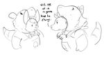  anthro black_and_white canine clothing costume dialogue duo english_text female fennec fox humor kit_darling mammal marsupial monochrome morbi opossum overalls poppy_opossum poppy_opossum_(character) text 