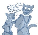  anthro ball_gag bdsm black_jaguar bondage bound dialogue disney duo english_text feline gag gagged hands_behind_back harness jaguar male mammal open_mouth renato_manchas rottenrobbie simple_background source_request spots text unknown_artist white_background zootopia 