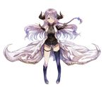  :d blue_eyes boots braid draph full_body granblue_fantasy hair_over_one_eye heart heart-shaped_pupils highres horns knee_boots long_hair looking_at_viewer narmaya_(granblue_fantasy) nasuno_chiyo open_mouth outstretched_arms pink_hair pointy_ears single_thighhigh smile solo symbol-shaped_pupils thigh_boots thigh_strap thighhighs transparent_background 