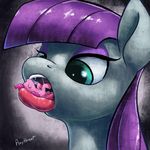  2016 duo earth_pony equine eyes_closed female feral friendship_is_magic hair half-closed_eyes hi_res hooves horse lying macro mammal maud_pie_(mlp) micro my_little_pony on_back pink_hair pinkie_pie_(mlp) pony ponythroat purple_hair saliva sibling sisters teeth tongue tongue_out vore 