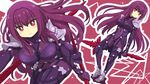  armor ass bad_id bad_pixiv_id bodysuit breasts covered_navel fate/grand_order fate_(series) gae_bolg holding holding_weapon large_breasts long_hair looking_at_viewer polearm purple_bodysuit purple_hair red_eyes scathach_(fate)_(all) scathach_(fate/grand_order) shiraha_mato shoulder_armor solo spear weapon 