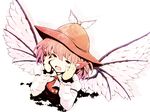  animal_ears bad_id bad_pixiv_id fang hands_on_own_face hat highres mystia_lorelei sad solo tears touhou tsuttsu wings 