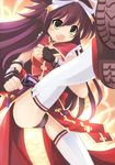  gloves kicking kouno_hikaru long_hair lyrical_nanoha mahou_shoujo_lyrical_nanoha_vivid panties pantyshot rio_wezley solo thighhighs underwear 