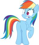  alpha_channel blue_fur butt equine feral friendship_is_magic fur hair looking_back mammal multicolored_hair my_little_pony pegasus porygon2z rainbow_dash_(mlp) simple_background transparent_background wings 