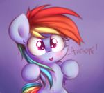  blush cub english_text equine female friendship_is_magic hair heavymetalbronyyeah looking_at_viewer mammal multicolored_hair my_little_pony navel pegasus rainbow_dash_(mlp) solo text wings young 