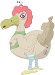  anus avian beak bird dodo female feral presenting pussy simple_background solo 