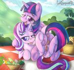  anus equine female female/female friendship_is_magic horn horse lord_superstar mammal my_little_pony outside picnic pussy starlight_glimmer_(mlp) twilight_sparkle_(mlp) unicorn 