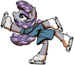  2016 absurd_res alpha_channel clothing equine eyeshadow female friendship_is_magic frock gray-day hair hi_res horse ice_skates makeup mammal maud_pie_(mlp) my_little_pony pony purple_hair simple_background solo transparent_background 