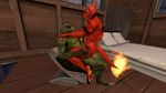  3d_(artwork) anal anal_penetration animal_genitalia animal_penis anthro anthrofied charmeleon digital_media_(artwork) erection escalie filmmaker fur male male/male nintendo nude penetration penis pok&eacute;mon video_games wilcar92 