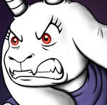  2016 angry anthro boss_monster caprine clothed clothing female fur goat horn hybrid icon invalid_color invalid_tag mammal rik4100 teeth undertale video_games 