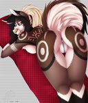  anthro anus bent_over breasts butt canine female half-closed_eyes looking_back mammal muffin_angel nude presenting presenting_hindquarters pussy simple_background solo 