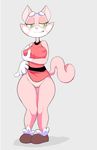  2016 anthro big_breasts bottomless breasts cat clothed clothing erect_nipples feline female mammal nipple_bulge nipples pussy solo zokva 