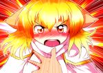  angry artist_request blonde_hair blush cat embarrased eyes_closed furry open_mouth short_hair 