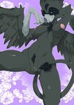  2016 anthro avian beak breasts feathered_wings feathers female gryphon hi_res looking_at_viewer nipples nude pussy solo wings yaatsuuu 