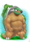  anthro anthrofied areola balls barefoot biceps claws erection male manly musclegut muscular navel nintendo nipples nude pecs penis pok&eacute;mon reptile scalie seyrmo shell solo spikes standing toe_claws torterra tree turtle video_games 