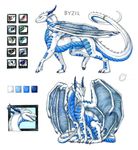  ambiguous_gender byzil dragon feral simple_background solo white_background 