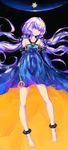 bad_id bad_pixiv_id blue_nails detached_sleeves dress full_body highres labombardier! long_hair looking_at_viewer nail_polish purple_hair quad_tails smile solo stellated_octahedron vocaloid xingchen yellow_eyes 