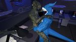  2016 3d_(artwork) anthro balls claws detailed_background digimon digital_media_(artwork) duo elder feet filmmaker flamedramon hi_res invalid_tag male male/male mammal maxdigiipower muscular orgasm penis scrolls sex skyrim source_filmmaker the_elder_scrolls video_games 