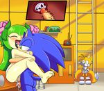  2016 absurd_res anthro balls big_breasts breasts butt canine cosmo_the_seedrian crying cum cum_in_pussy cum_in_uterus cum_inside dreamcastzx1 erection female fox group hedgehog hi_res male mammal miles_prower nude penetration penis seedrian sex sonic_(series) sonic_the_hedgehog tears uterus vaginal vaginal_penetration 