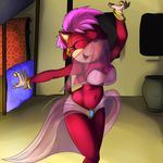  2016 anthro big_breasts breasts cleavage clothed clothing female hedgehog maarons mammal skimpy solo sonia_the_hedgehog sonic_(series) 