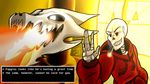 animated_skeleton bone chappietriggerhappy cigarette clothed clothing english_text gaster_blaster hoodie male not_furry papyrus_(undertale) skeleton skull smile text undead underswap undertale video_games 