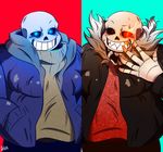  ahen3251 animated_skeleton bone clothed clothing hoodie male not_furry sans_(undertale) simple_background skeleton sweat undead underfell undertale video_games 