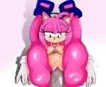  2016 amy_rose anthro big_butt butt disembodied_penis female huge_butt jaynatorburudragon legs_up male mammal penis pussy sonic_(series) tongue tongue_out vaginal 