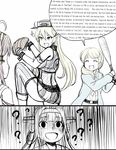  :d ?? ^_^ baker_at_bat baseball baseball_bat baseball_mitt closed_eyes comic confused crossover detached_sleeves double_bun ellen_baker empty_eyes english gloom_(expression) greyscale hairband headgear holding iowa_(kantai_collection) kantai_collection kongou_(kantai_collection) monochrome multiple_girls new_horizon nontraditional_miko open_mouth side_ponytail smile sparkle standing standing_on_one_leg sweat thighhighs v-shaped_eyebrows wall_of_text y.ssanoha 