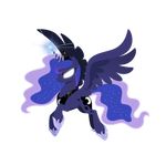  2016 alpha_channel better_version_at_source blue_feathers blue_fur blue_hair crown cutie_mark equine feathered_wings feathers female feral flying friendship_is_magic fur glowing glowing_eyes hair hexfloog horn jewelry magic mammal my_little_pony necklace princess_luna_(mlp) simple_background solo spread_wings transparent_background winged_unicorn wings 