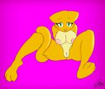  2016 anthro big_breasts breasts butt cat feline female fur gerez hi_res invalid_tag katia_managan looking_at_viewer mammal nipples nude oblivion prequel pussy simple_background solo the_elder_scrolls video_games zokva 