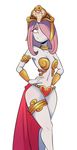  1girl armor bikini_armor breasts hair_over_one_eye little_witch_academia navel red_eyes shantae shantae_and_the_pirate&#039;s_curse shantae_and_the_pirate's_curse solo sucy_manbabalan thighlet tiara 