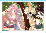  bikini breasts camouflage cleavage denim denim_shorts ebi_(girls_bravo) girls_bravo highres kojima_kirie koyomi_hare_nanaka mario_kaneda medium_breasts miharu_sena_kanaka multiple_girls safari_jacket shorts swimsuit tomoka_lana_jude 