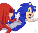  anal anus balls butt cum echidna eyes_closed green_eyes hedgehog knuckles_the_echidna looking_back male male/male mammal monotreme open_mouth oral penis rimming sex simple_background sonic_(series) sonic_the_hedgehog the_other_half tongue white_background 