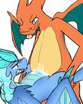  2015 anthro auroth_the_winter_wyvern charizard claws cum dota dragon duo female male male/female neko_3240 nintendo pok&eacute;mon scalie sex simple_background tongue tongue_out video_games wings wyvern 