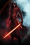  cape darksider_(star_wars) energy_sword helmet hood kylo_ren lazur_(piccsh) lightsaber looking_at_viewer male_focus mask science_fiction sith solo star_wars star_wars:_the_force_awakens sword weapon 