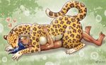  busty_feral clothing feline female feral human leopard loincloth male male/female mammal melonleaf 