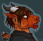  ambiguous_gender blood bovine cattle horn human hybrid mammal multi_ear pac zombienerd 