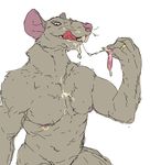  anthro athletic buckteeth condom cum cum_drip cum_string dripping filled_condom front_view half-length_portrait licking licking_lips looking_at_viewer male mammal naughty_face nipple_piercing nipples nude piercing pinup portrait pose rat ring rodent sitting solo spacedog teeth tongue tongue_out 