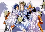  aa_megami-sama belldandy dress skuld urd wedding_attire 