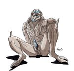  2_toes alien animal_genitalia anus blue_penis claws danarius_valterian erection face_paint genital_slit humanoid looking_at_viewer male mass_effect nude nyhgault penis pose slit solo spread_legs spreading toes turian video_games 