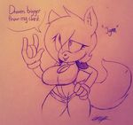  anthro big_breasts big_tail breasts canine clothing emo_hair fan_character fox fur hedgehog humor jynx_hedgefox mammal paper simple_background sketch smile sonic_oc tongue tongue_out traditional_media_(artwork) wide_hips 