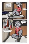  2016 anthro bald claws clothed clothing disney female foot_focus foot_wraps fully_clothed fur grey_fur judy_hopps lagomorph leyanor long_ears mammal panties panty_shot paws pink_nose purple_eyes rabbit shirt solo special_delivery spread_legs spreading toe_claws toe_curl underwear white_fur wraps zootopia 