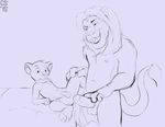  2015 age_difference anthro anthrofied anus barefoot bed compfive cub digital_drawing_(artwork) digital_media_(artwork) disney duo erection father father_and_son feline grin holding_penis humanoid_penis imminent_sex incest line_art lion looking_at_penis looking_down lying male male/male mammal monochrome mufasa naughty_face navel nipples nude on_back on_bed parent penis plantigrade scared signature simba size_difference sketch son spread_legs spreading standing the_lion_king whiskers young 