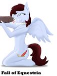 2016 absurd_res animal_genitalia animal_penis anthro collar cum cutie_mark equine equine_penis eyes_closed fall_of_equestria fan_character female hi_res kneeling male male/female mammal my_little_pony nude oral pegasus penis purple_eyes simple_background theshadowstone white_background wings 