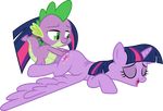 alpha_channel cutie_mark dragon duo eyes_closed fingering friendship_is_magic green_eyes hair massage multicolored_hair my_little_pony porygon2z relaxing simple_background spike_(mlp) transparent_background twilight_sparkle_(mlp) wings 